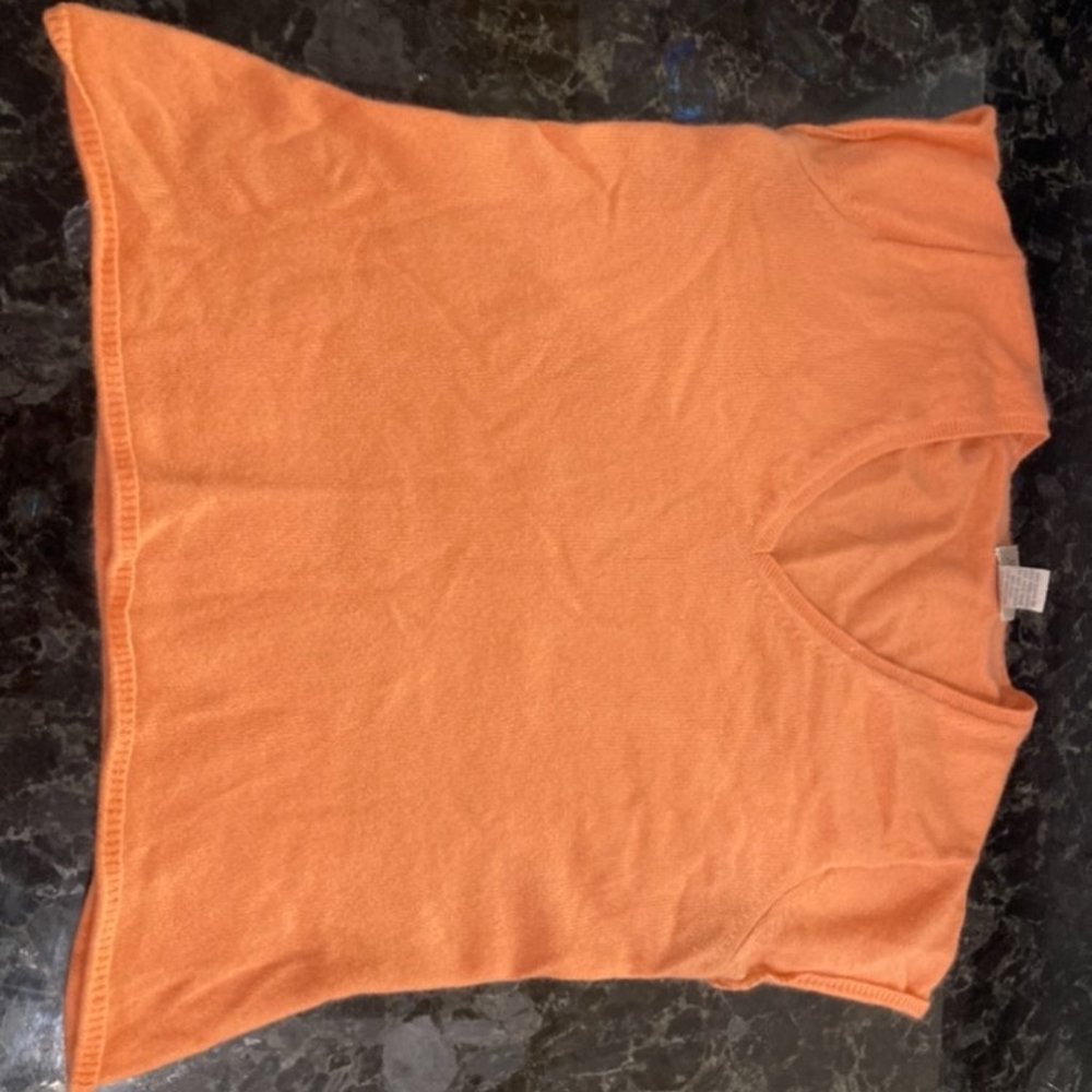 Neiman Marcus Coral Cashmere top